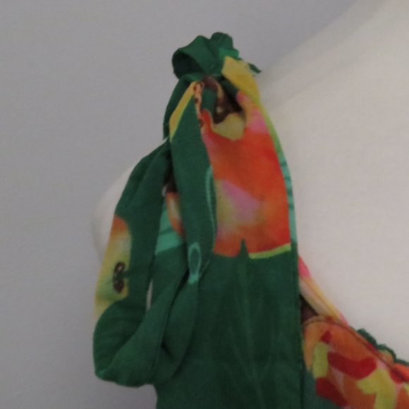 FarmRio Green Pineapple Print Maxi Dress Size S NWT - Picture 8 of 15